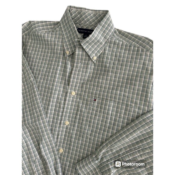 Tommy Hilfiger Mens Long Sleeve Plaid Button Down Shirt Size Medium - Picture 3 of 7